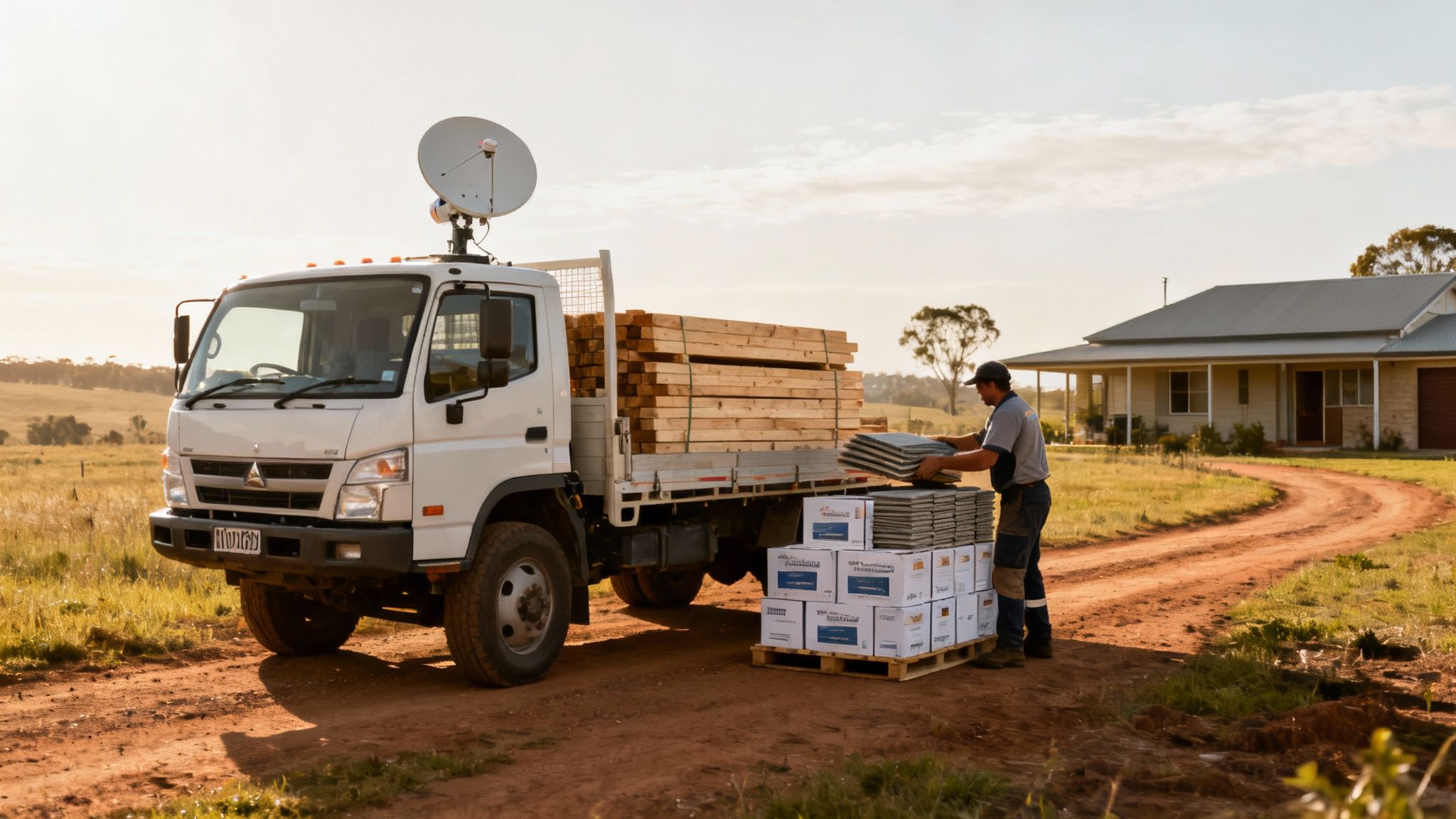 On-site delivery with 10-tonne 4x4 truck