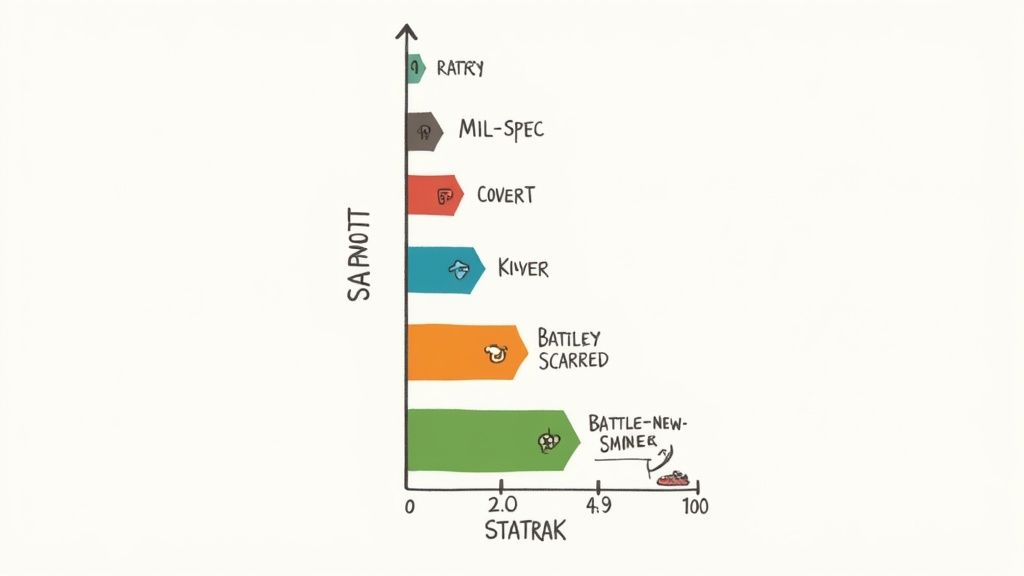 Assortment of CS2 weapon cases stacked on top of each other