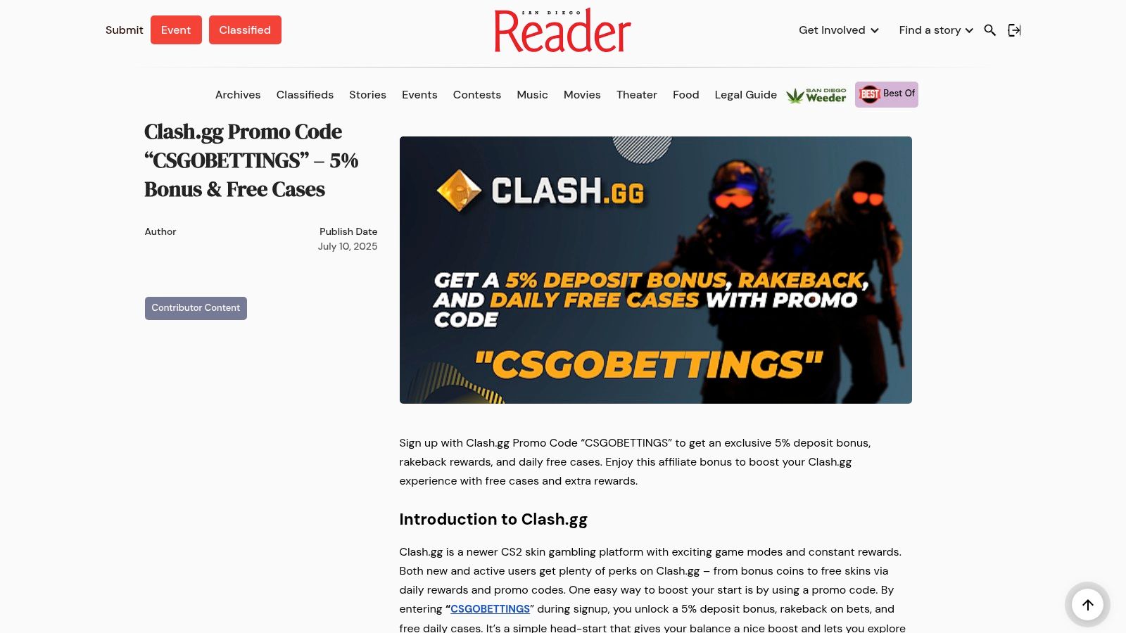 San Diego Reader – ReaderNews post