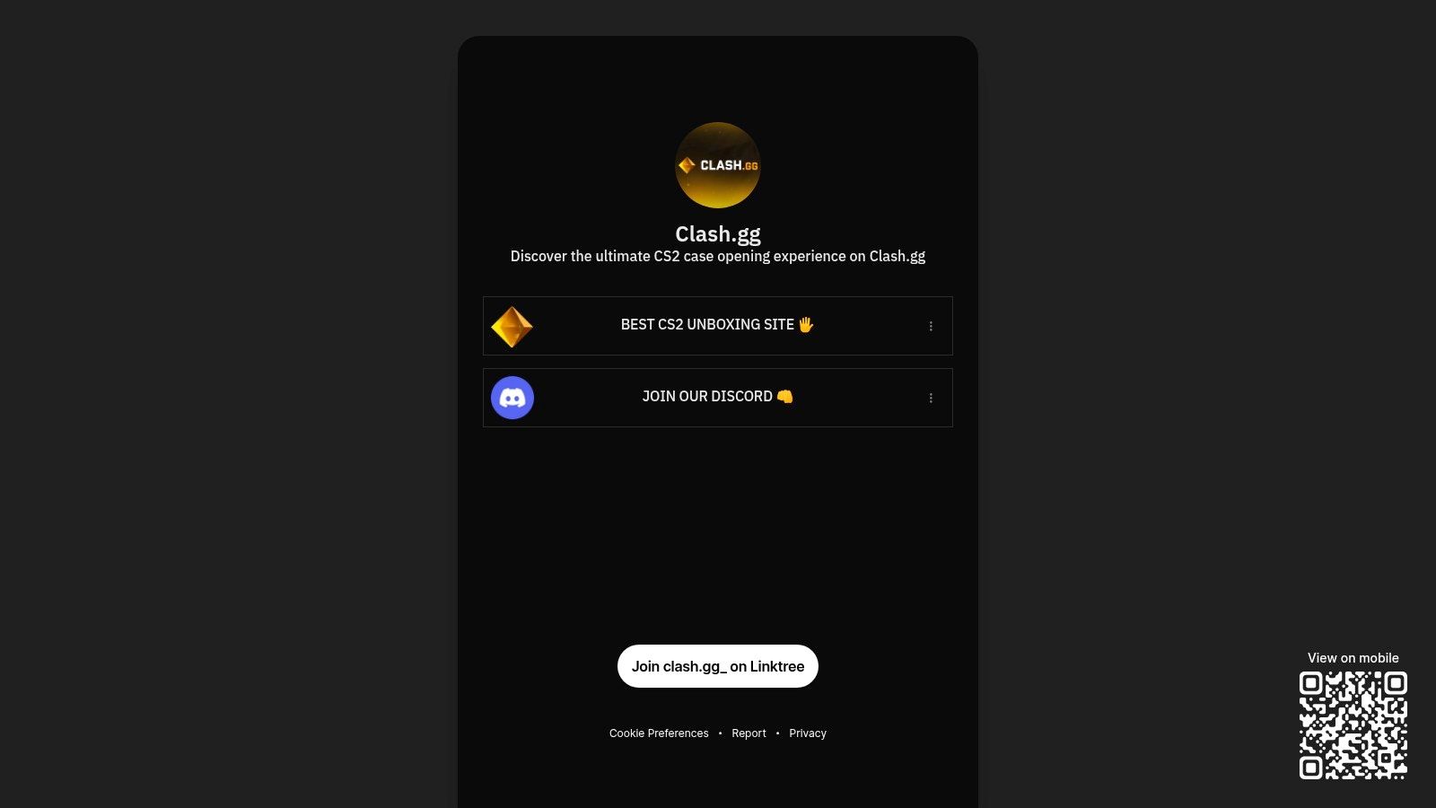 Clash.gg link hub (Linktree)