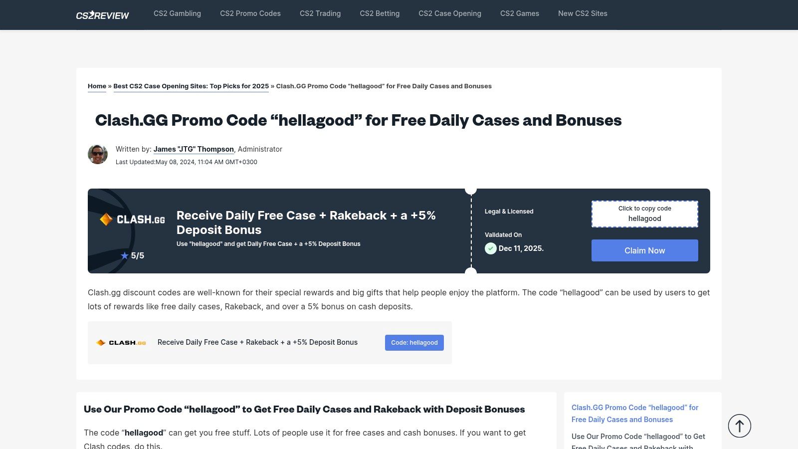 CS2Review – code page