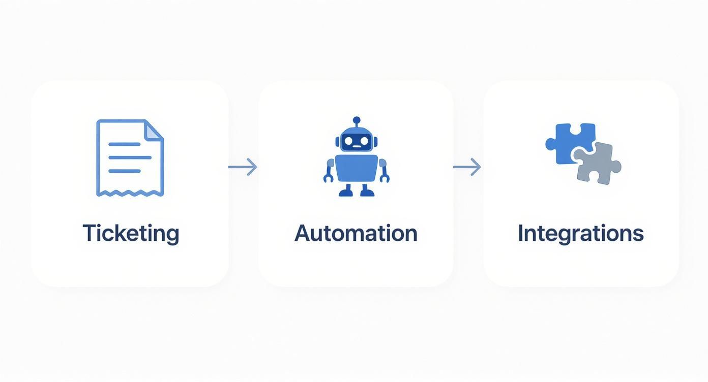 Infographic about help desk software comparison