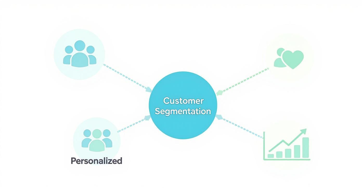 Infographic about customer segmentation in ecommerce