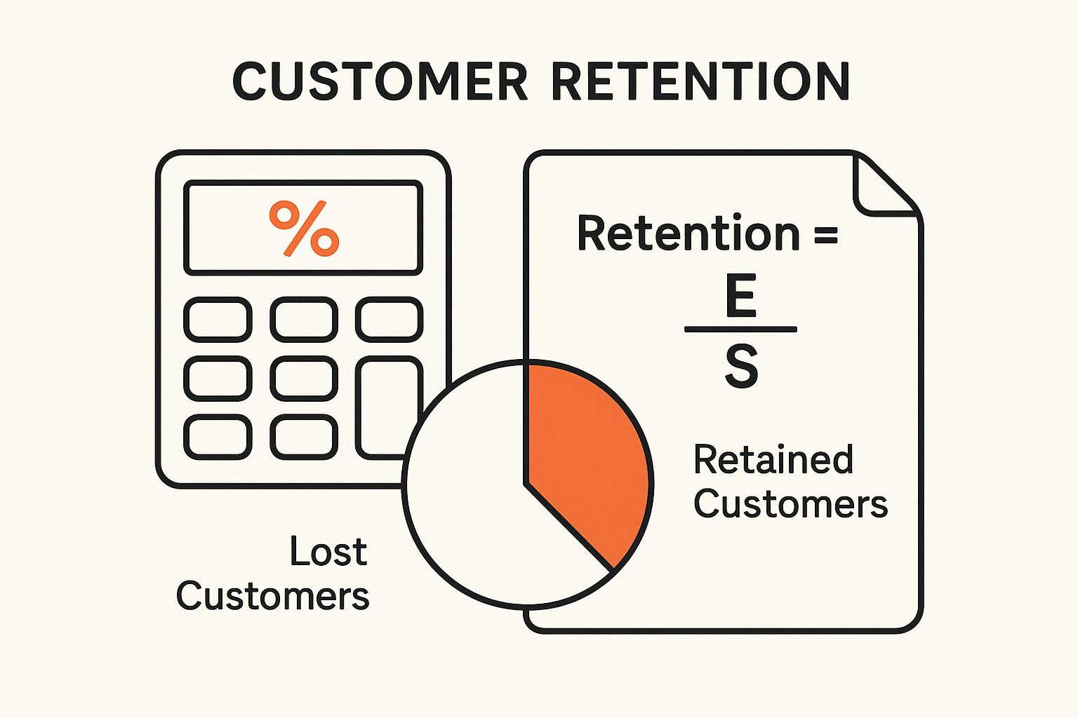 Infographic about customer retention rate calculation
