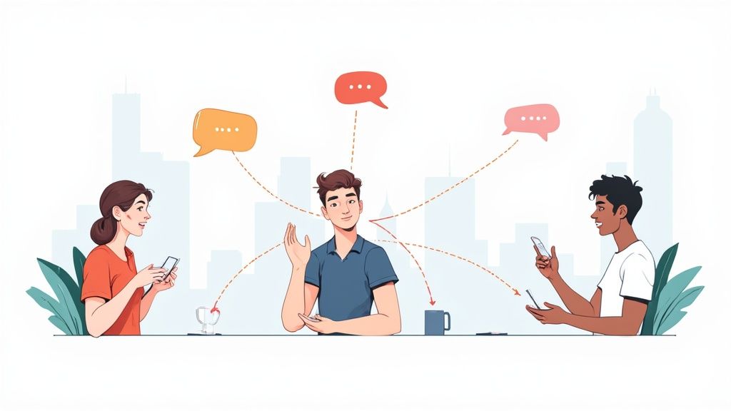 Content sparking conversation