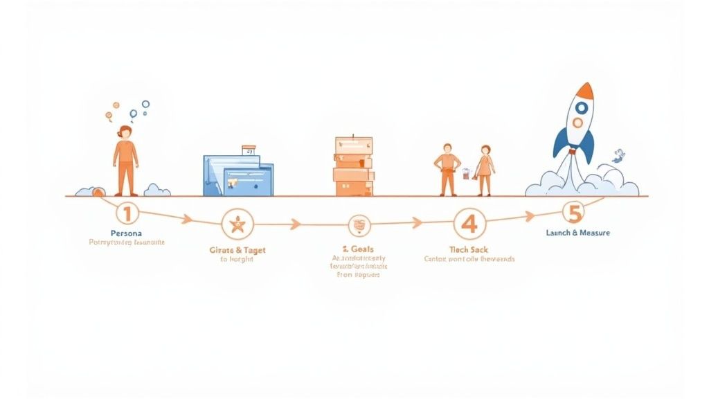A person at a desk drawing out a customer journey map, representing a practical CEM framework