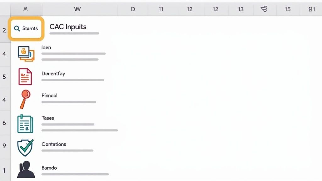 A person working on a laptop with charts and graphs displayed on the screen, representing data analysis for customer acquisition.