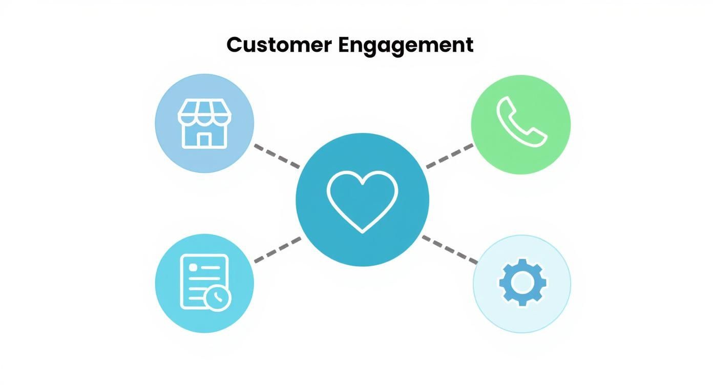 Infographic about customer engagement retail