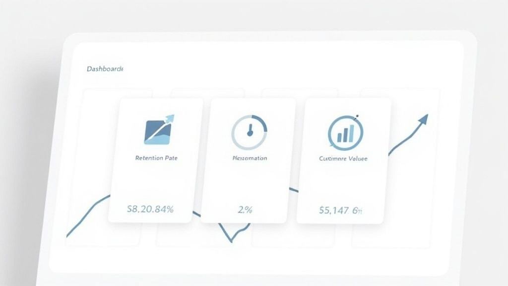A dashboard showing various metrics and charts for a loyalty program.