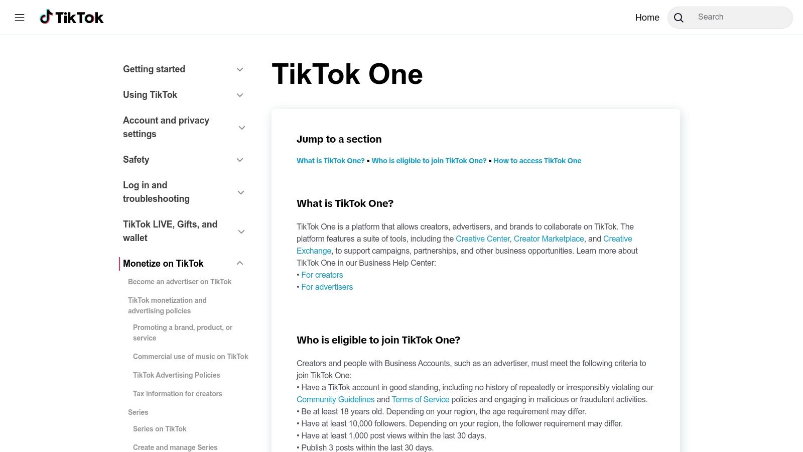 TikTok One (TikTok’s official brand-creator collaboration hub)