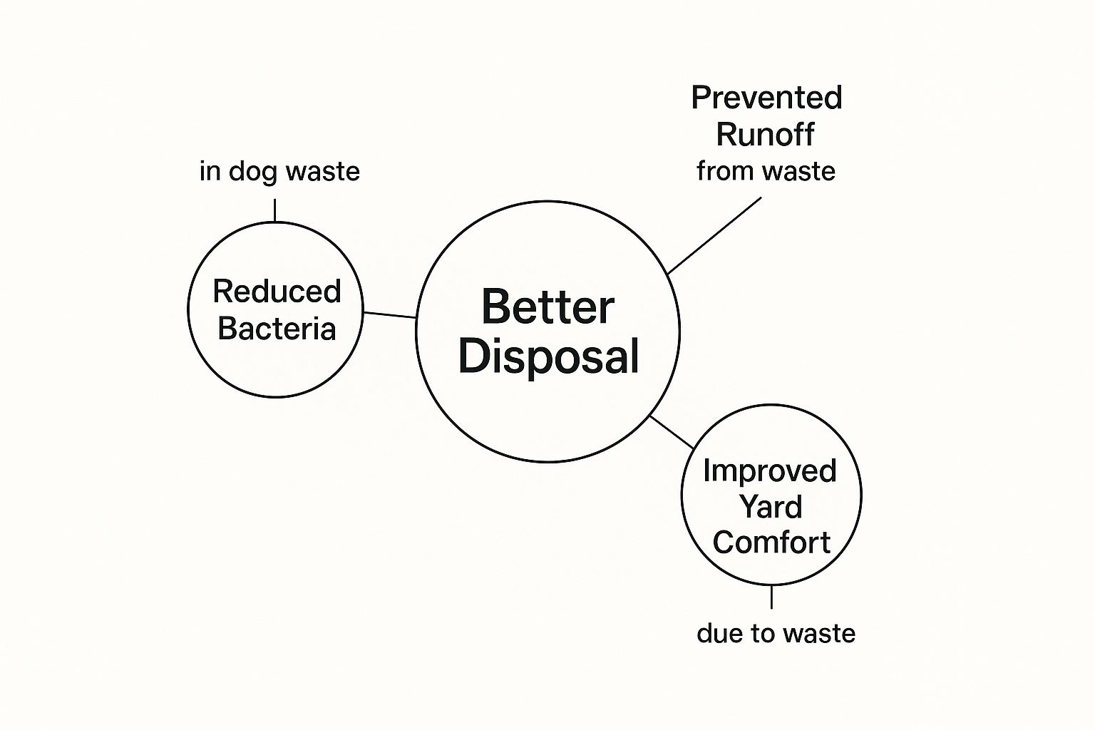 Infographic about dog waste disposal system