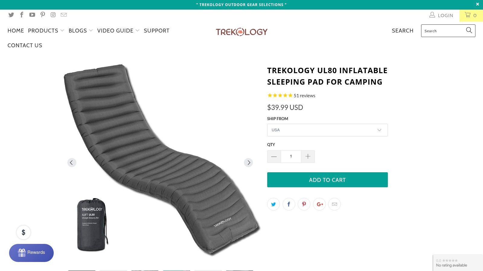 1. Trekology UL80: The Comfort-First All-Rounder