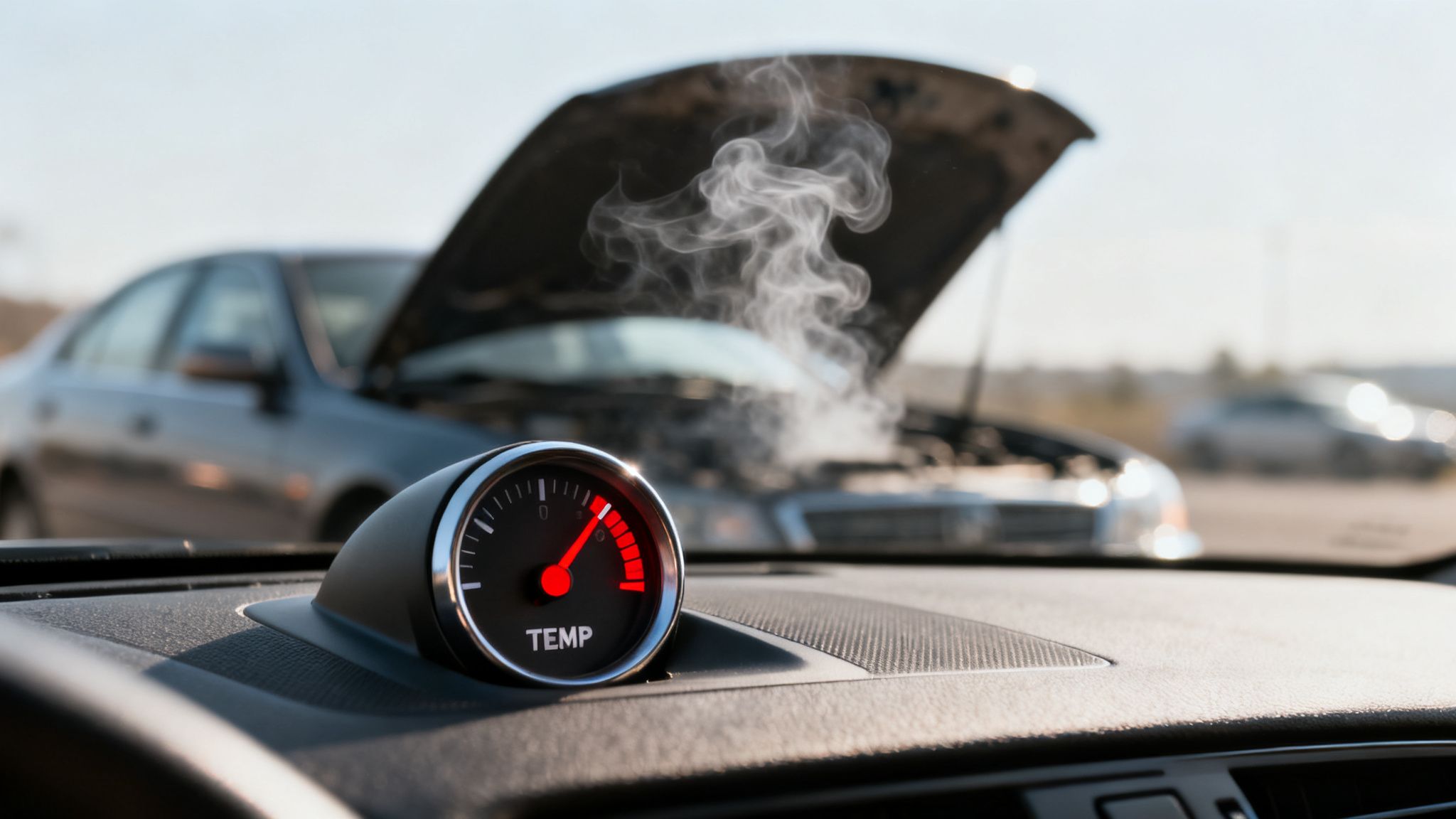 cooling system failure symptoms dashboard temperature gauge steam radiator leak diagnosis
