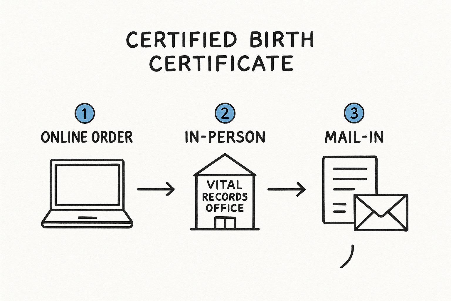 Infographic about certified copy of birth certificate for passport