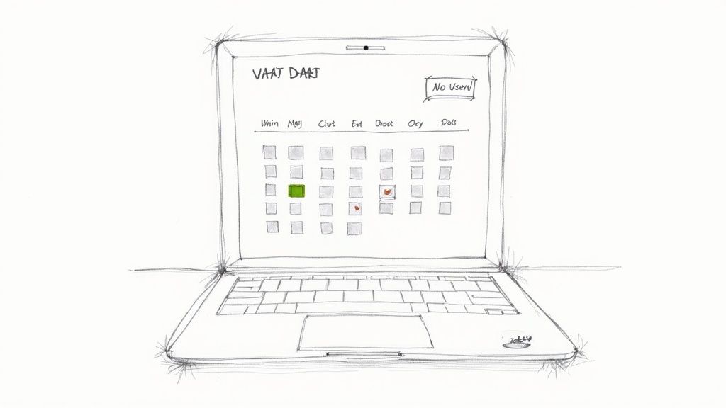 A person using a laptop to schedule their visa appointment