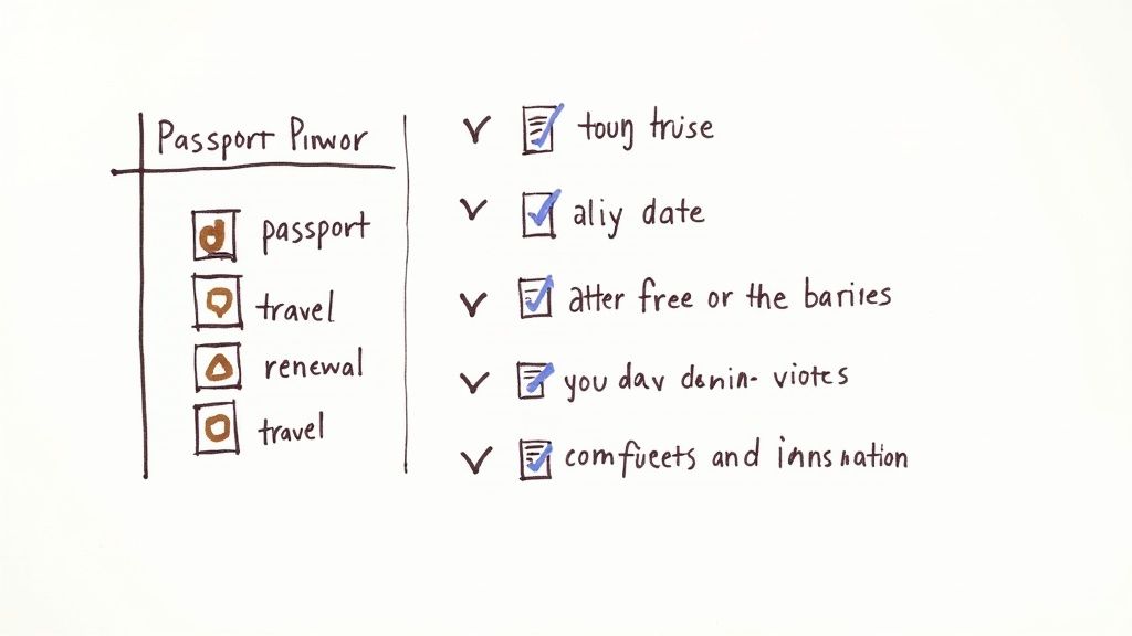 A calculator and receipts next to a passport, showing the need to budget for visa expenses.