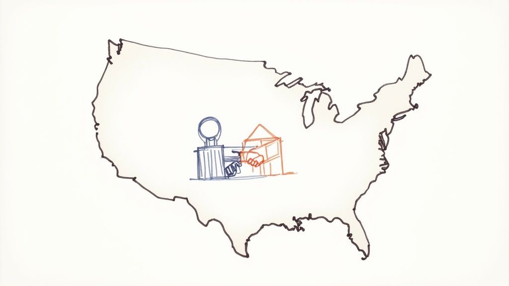 Family members waving at an airport, symbolizing a visit to the U.S.