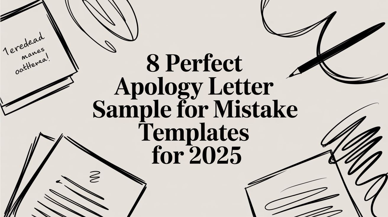 8 Perfect Apology Letter Sample for Mistake Templates for 2025