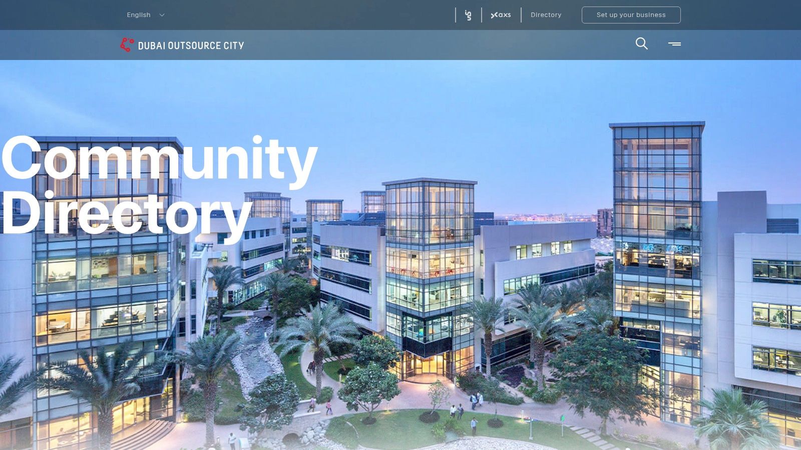 A modern business park, representing Dubai Outsource City, relevant for finding BPO companies in Dubai.