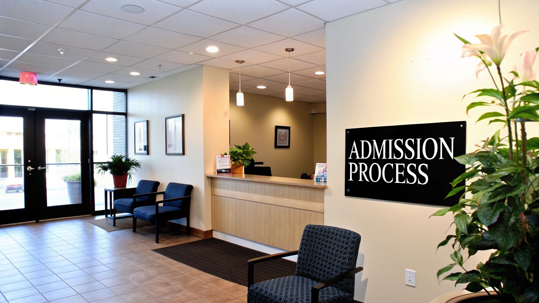 A compassionate intake specialist listening to a new patient in a quiet office.