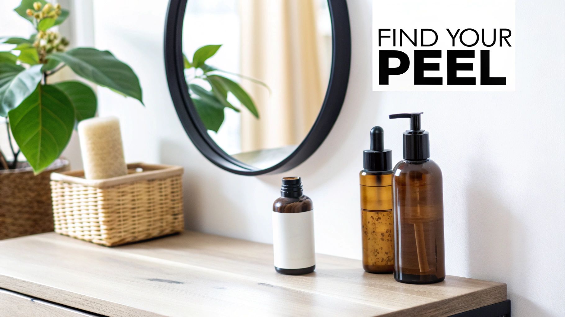 Woman applying a clear skincare product to her face with a dropper.