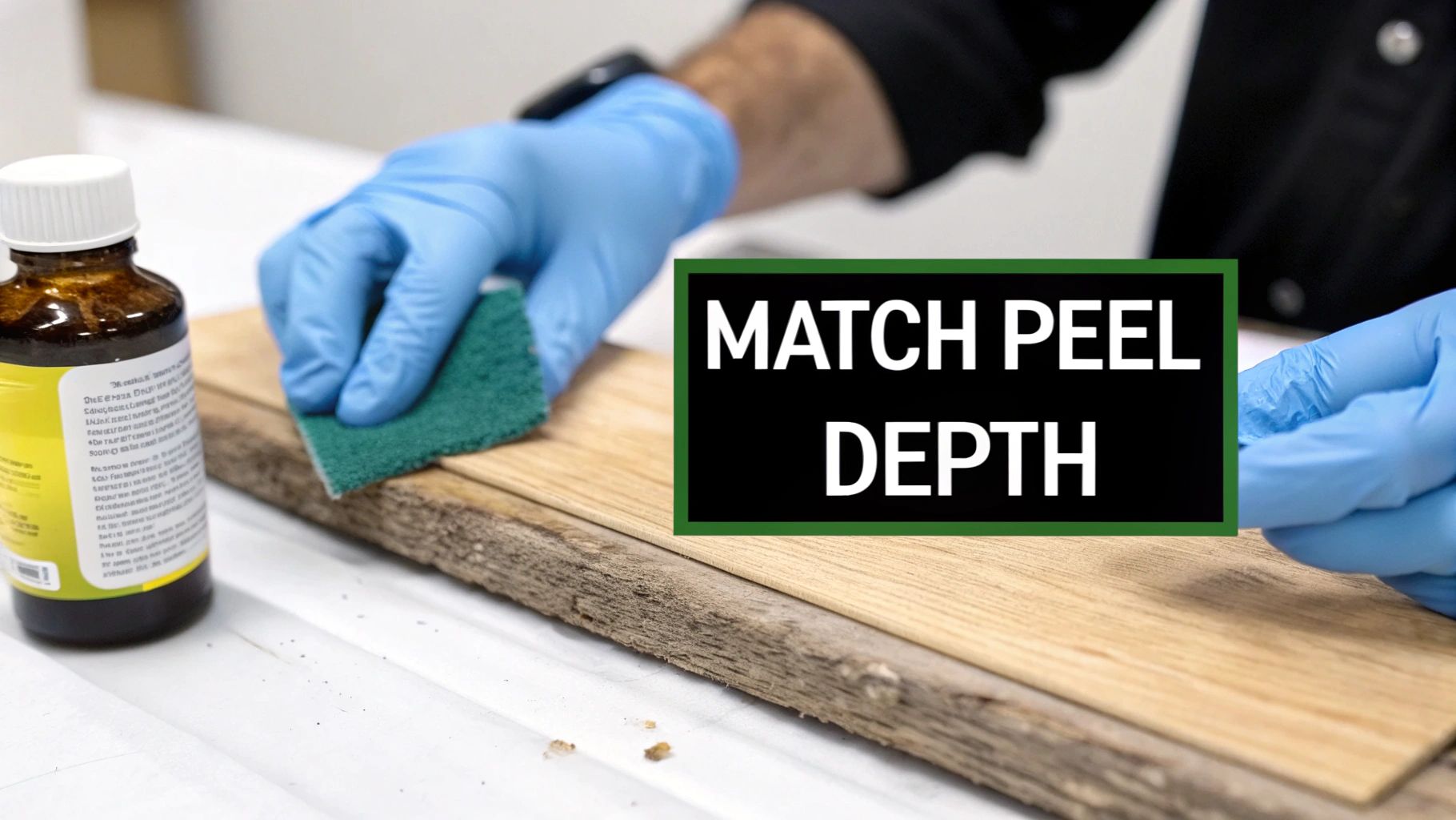 A person applying a chemical peel to their face with a brush