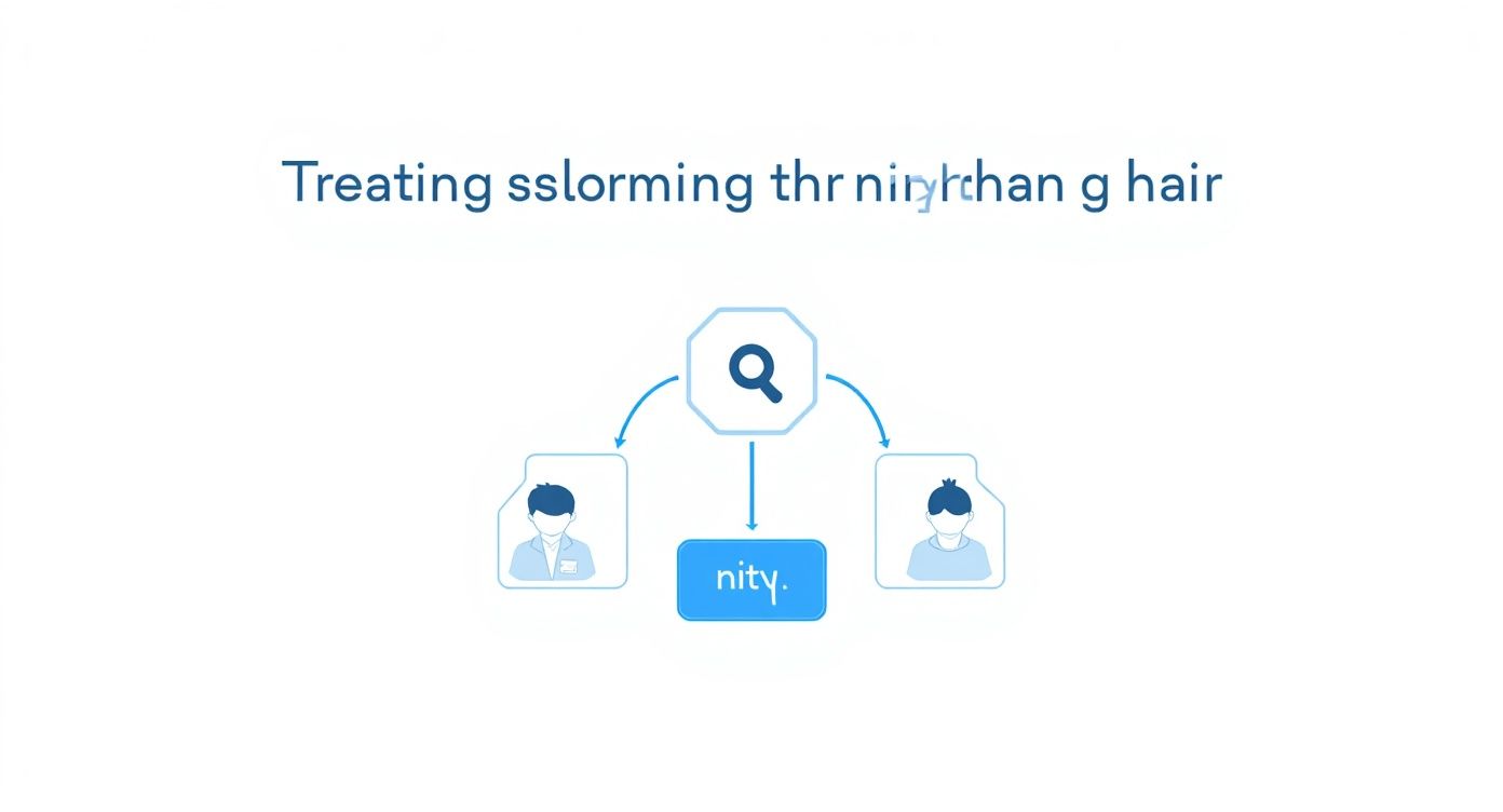 Infographic about how to treat thinning hair