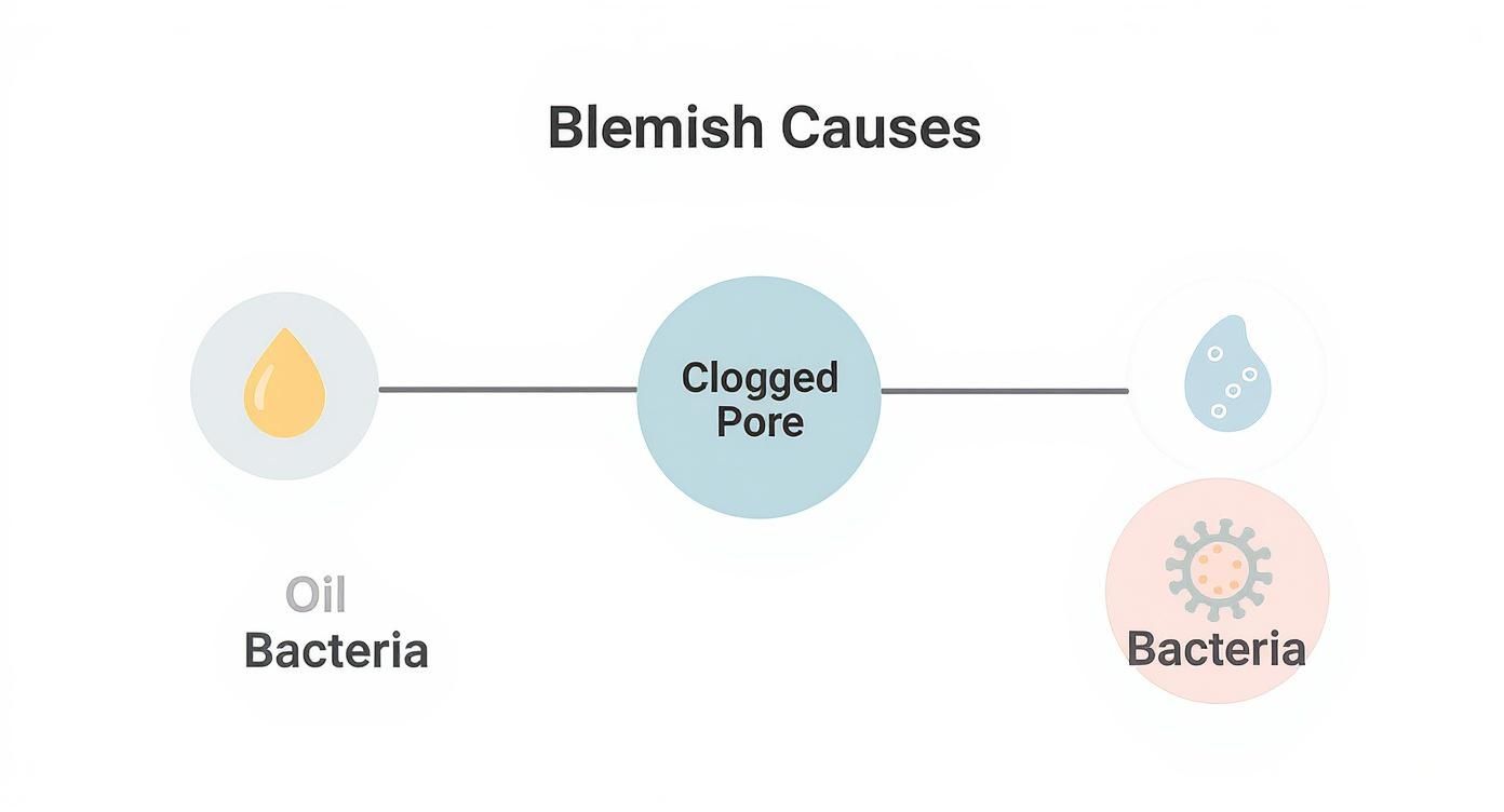Infographic about best products for skin blemishes
