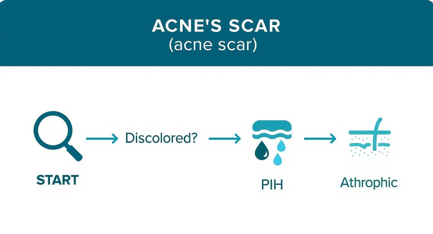 Infographic about best chemical peel for acne scars