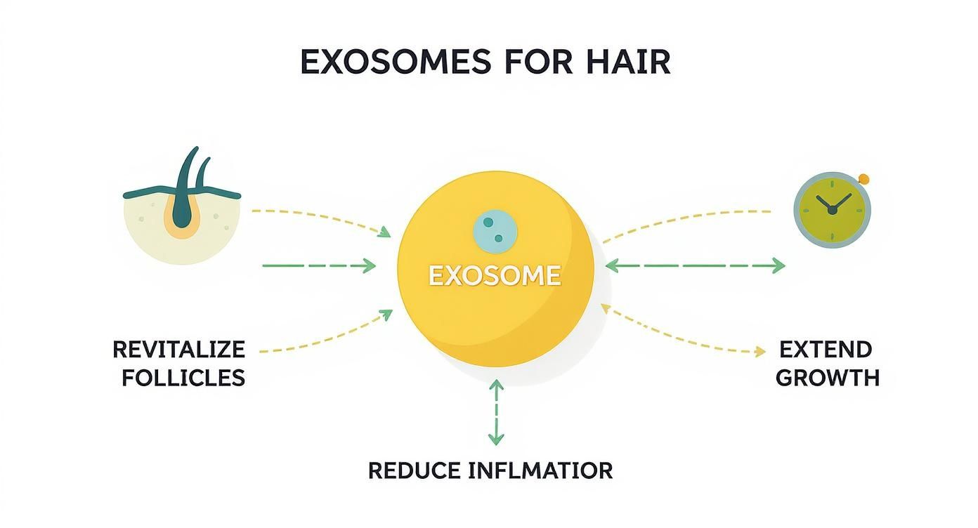 Infographic about exosomes for hair loss