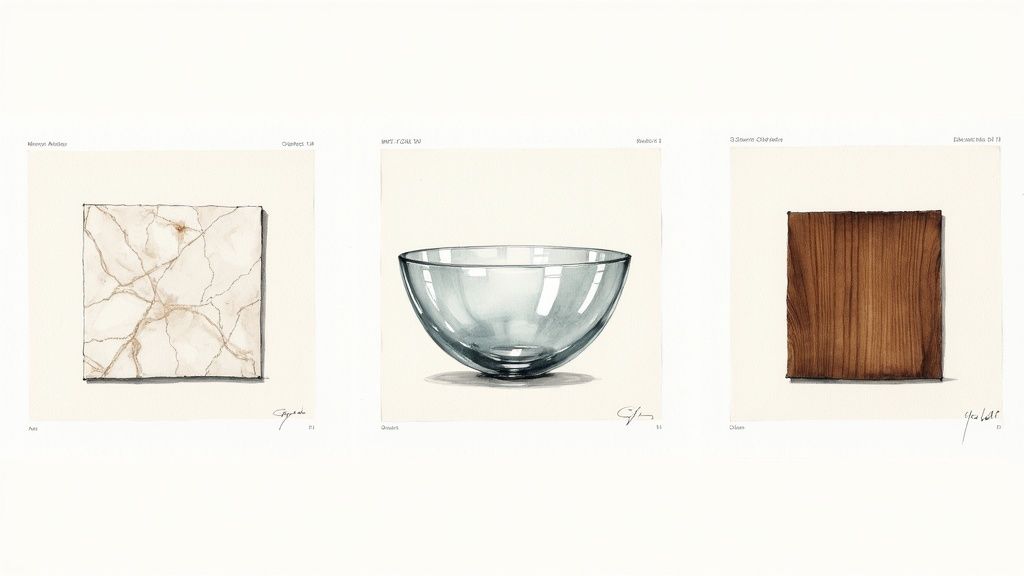 A stunning Italian coffee table made from white Carrara marble with grey veining, styled elegantly in a minimalist living room.