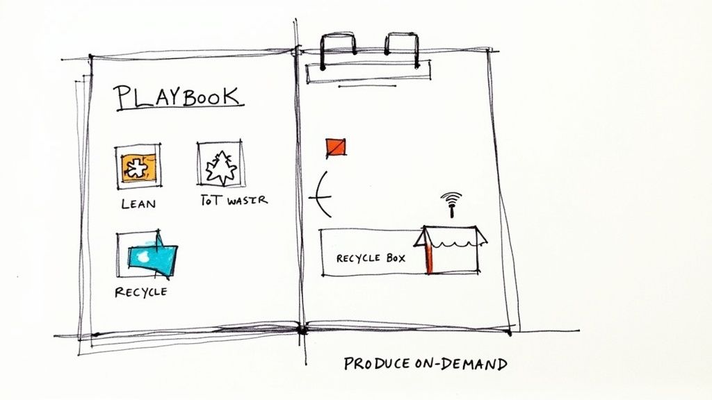 A person's hands carefully assembling a product on a clean workbench, representing on-demand manufacturing.
