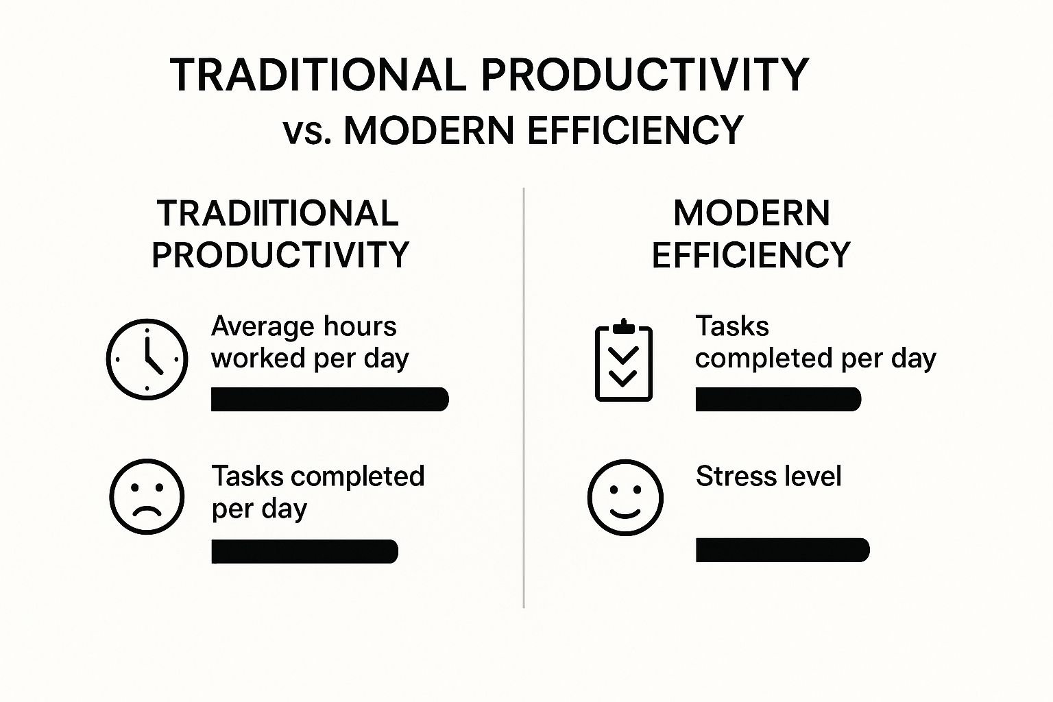 Infographic about how to increase work efficiency