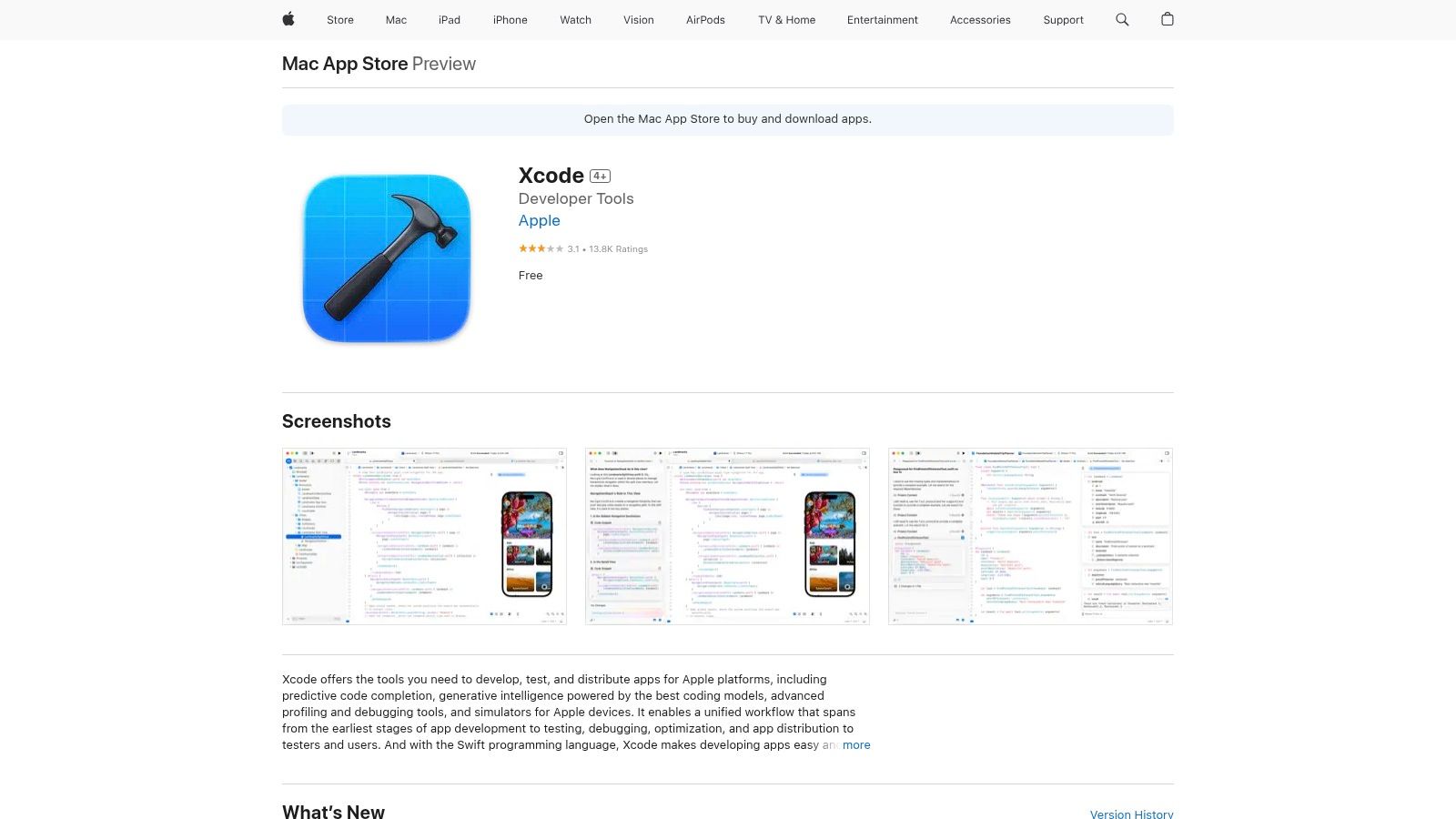Mac App Store (Developer Tools)