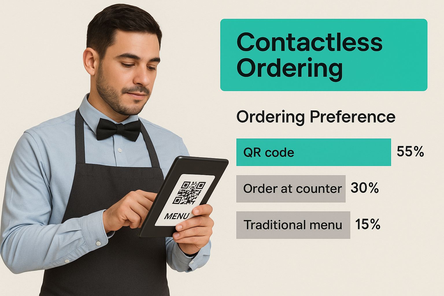 Infographic about qr code menu for restaurants