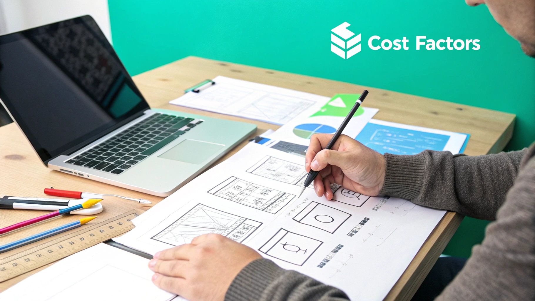 A person drawing website wireframes on a whiteboard, illustrating the planning process behind web design costs.