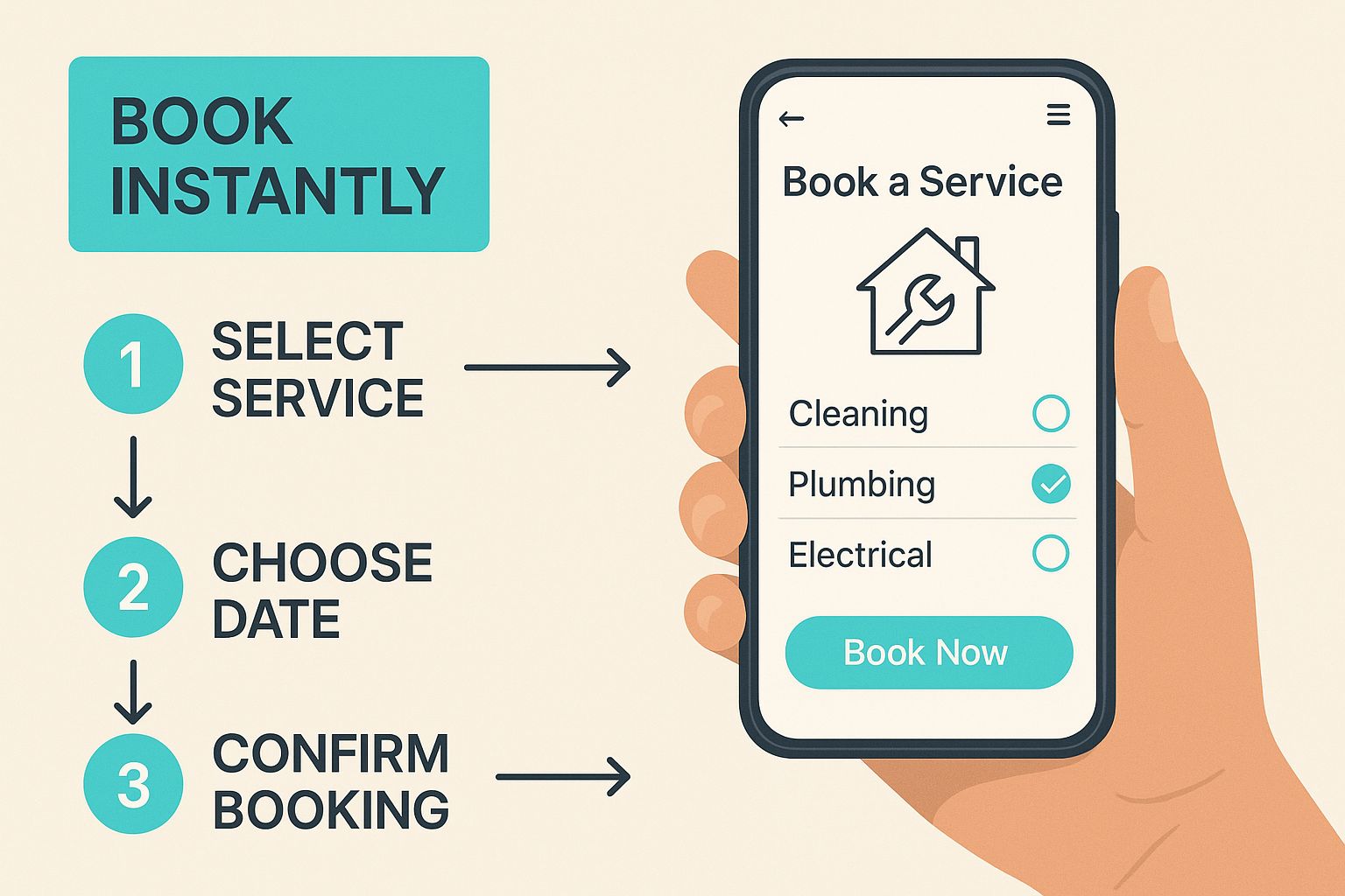 Infographic about home service websites