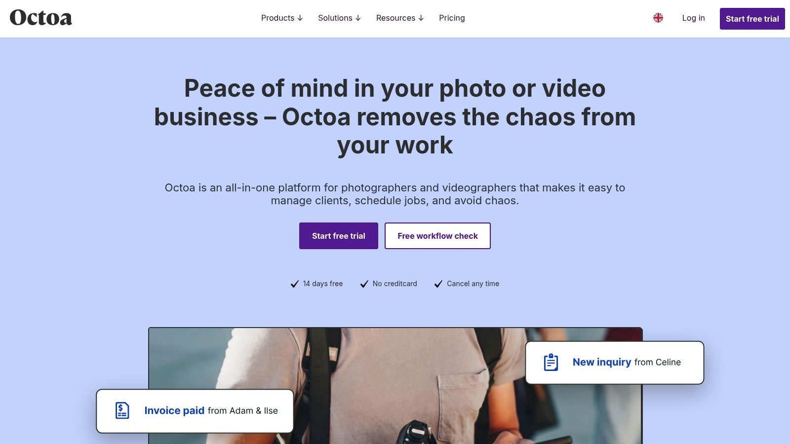 Octoa, CRM for photographers