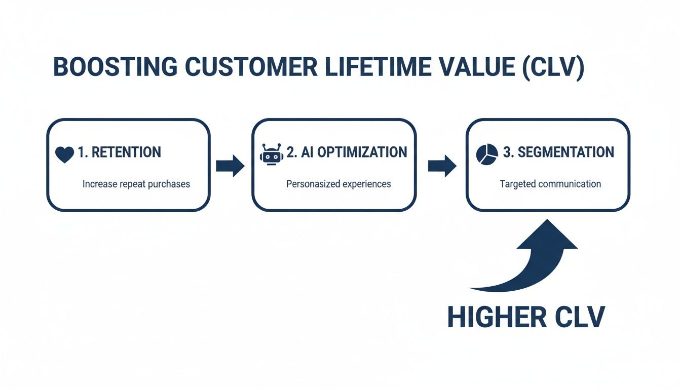Infographic about how to increase customer lifetime value