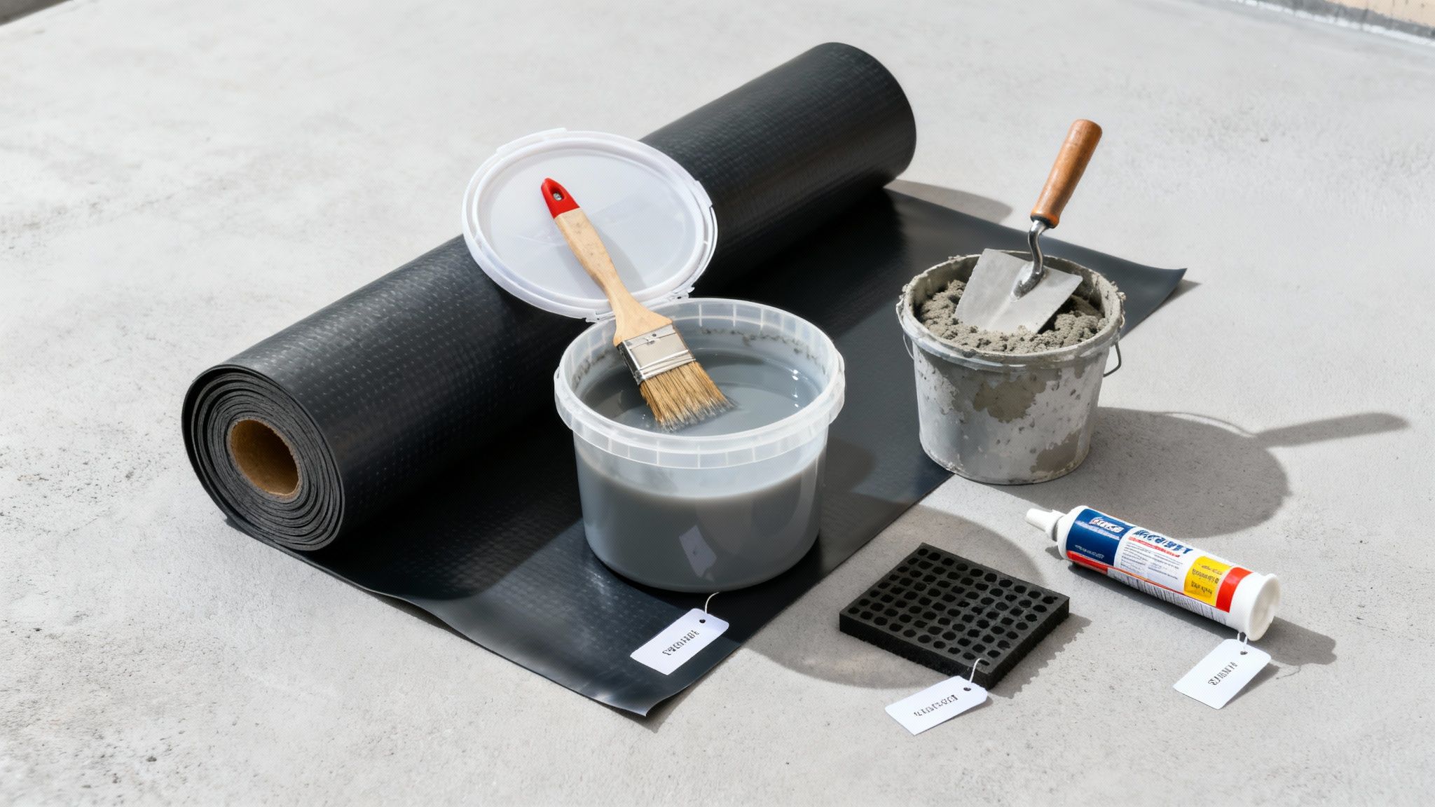 Waterproofing materials comparison