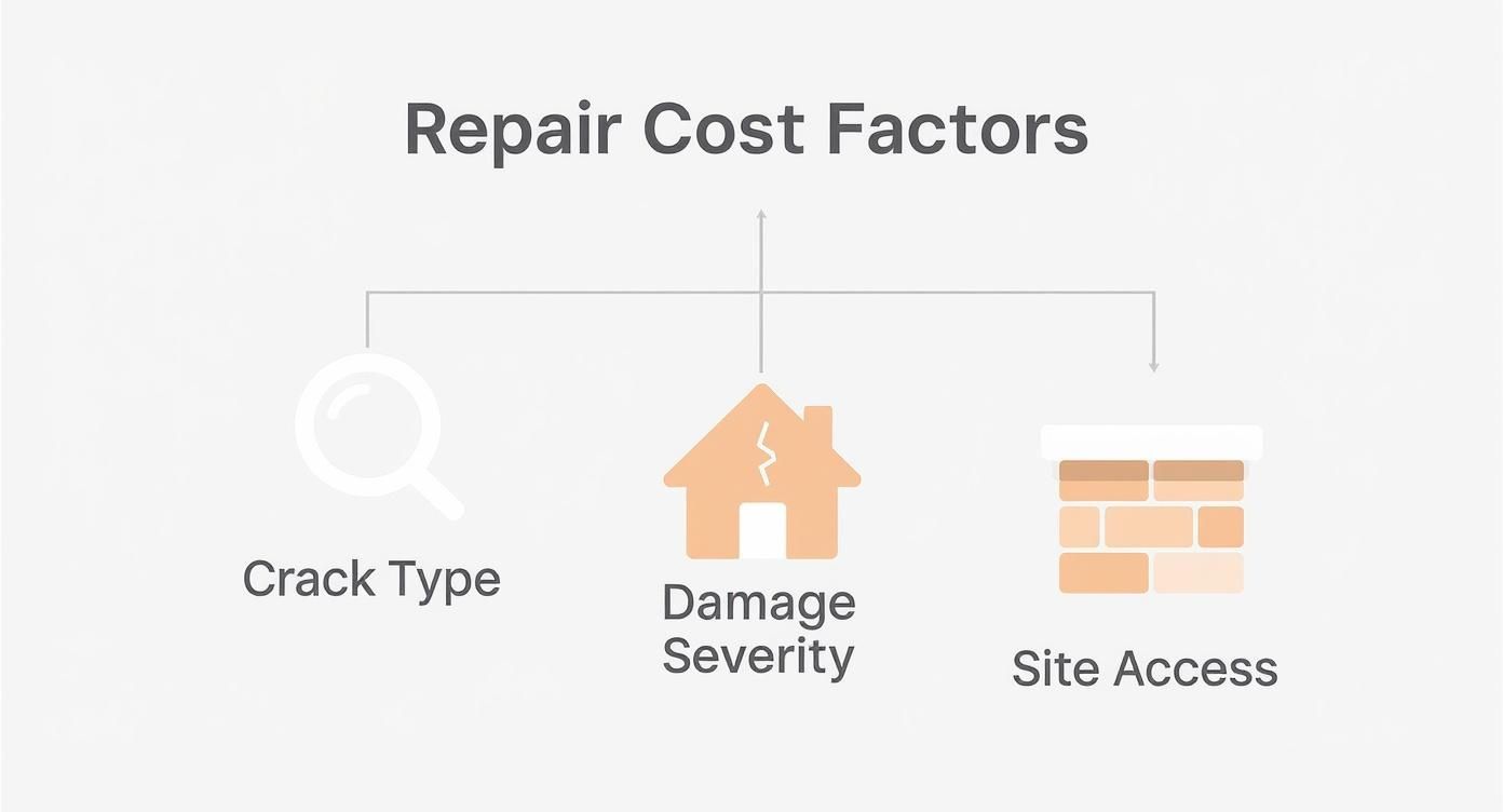 Infographic about cracked foundation repair cost