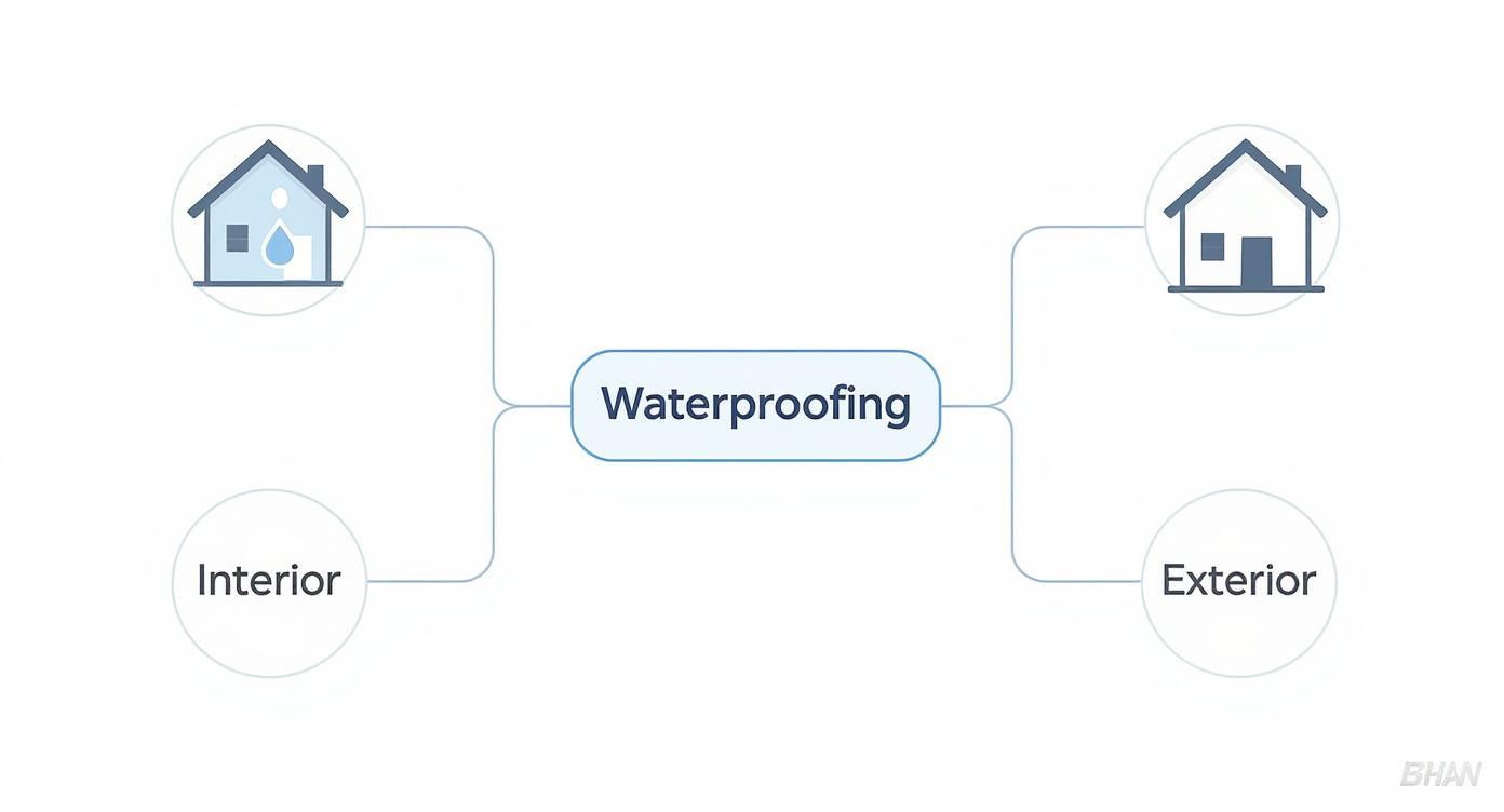 Infographic about waterproof basement cost