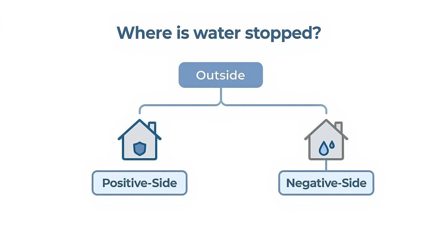 Infographic about waterproof membrane for basement