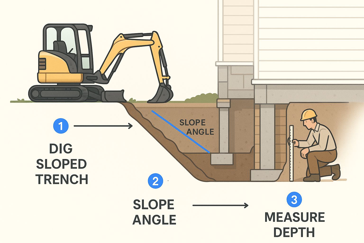 Infographic about weeping tile installation