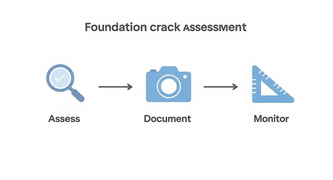 Infographic about how to fix a cracked foundation