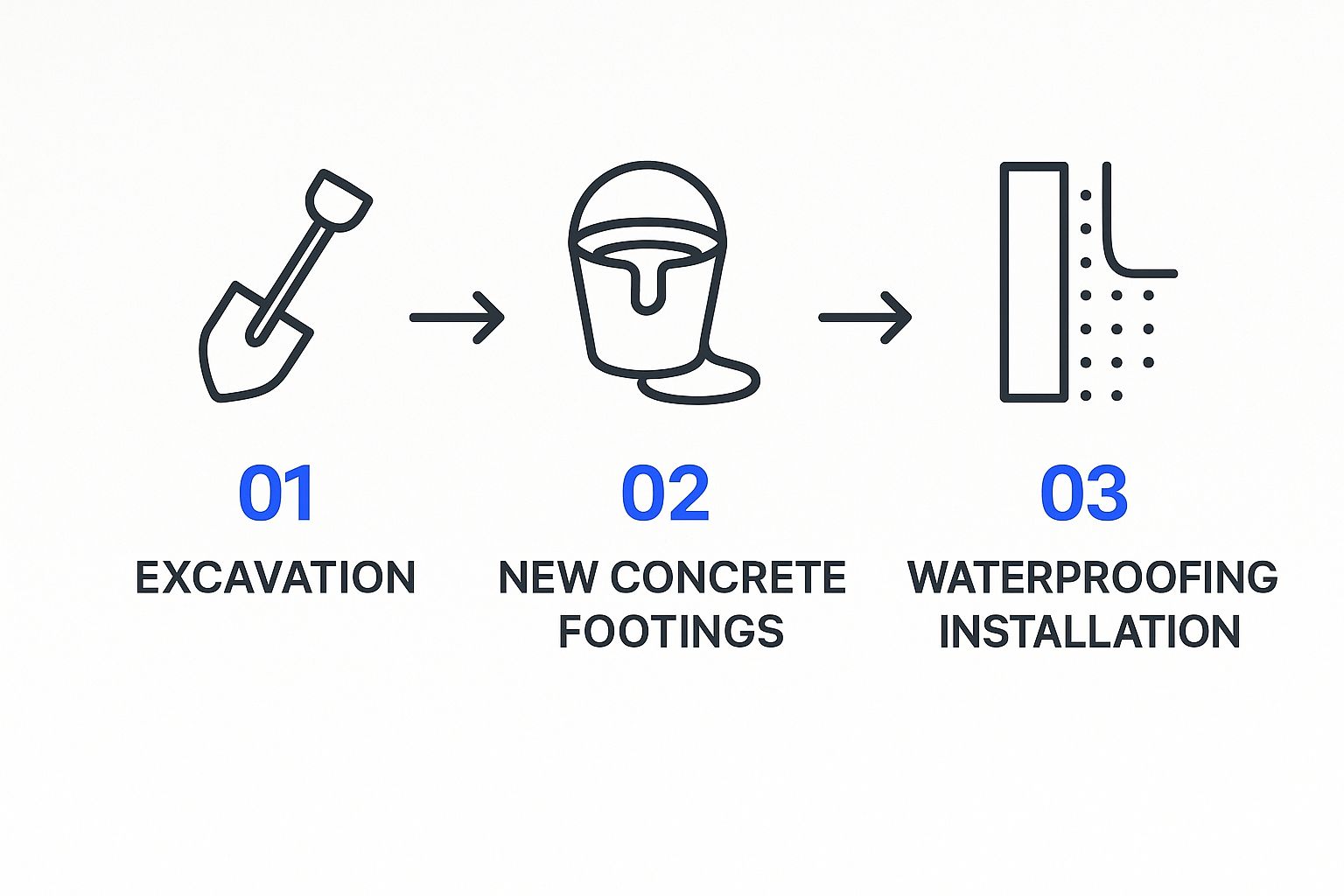 Infographic about basement underpinning cost toronto