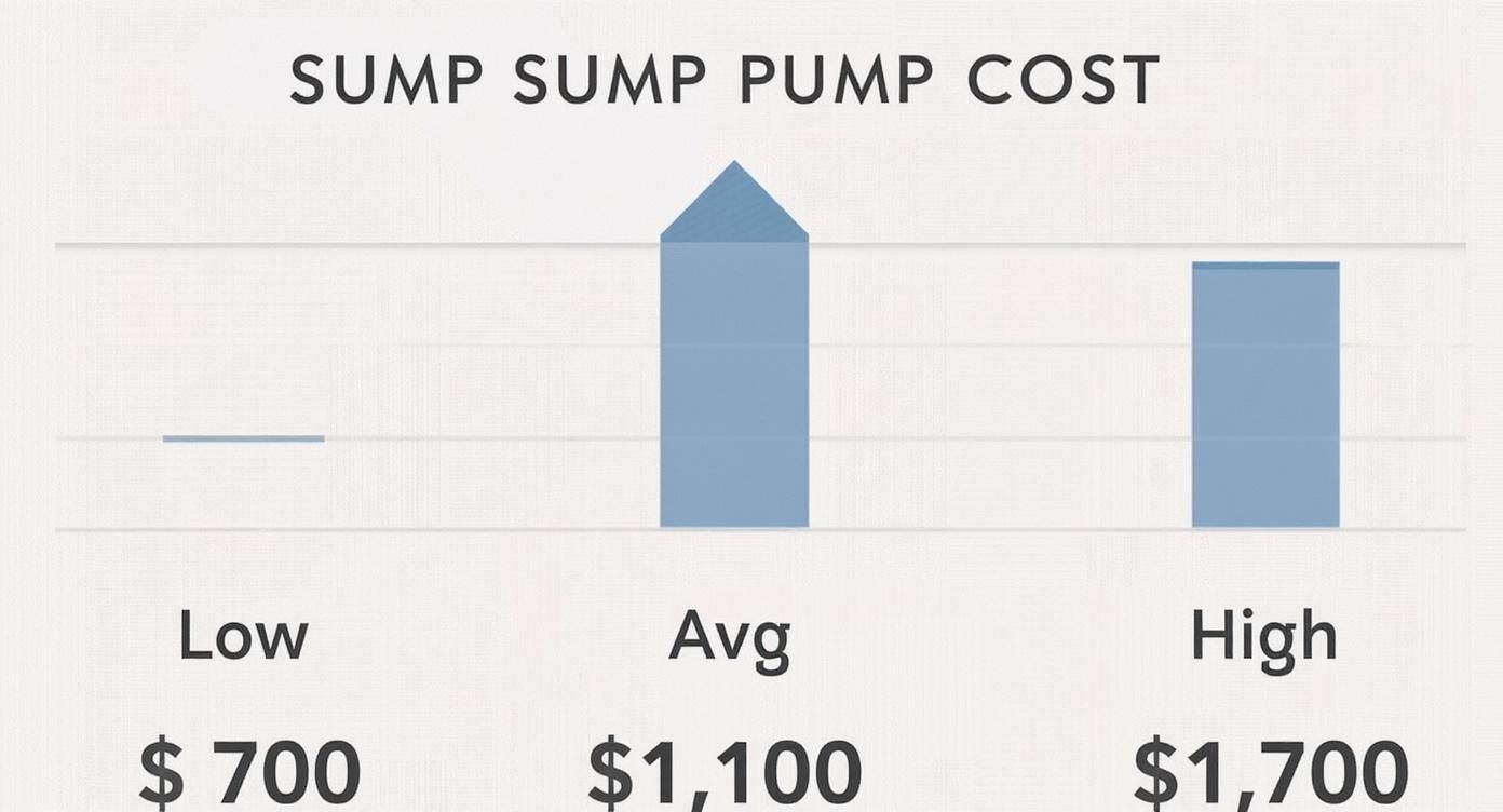 Infographic about cost for sump pump installation