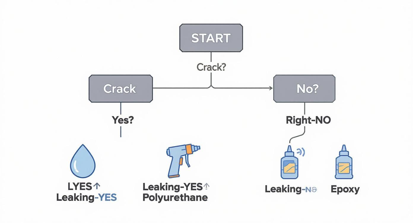 Infographic about how to fix cracked foundation