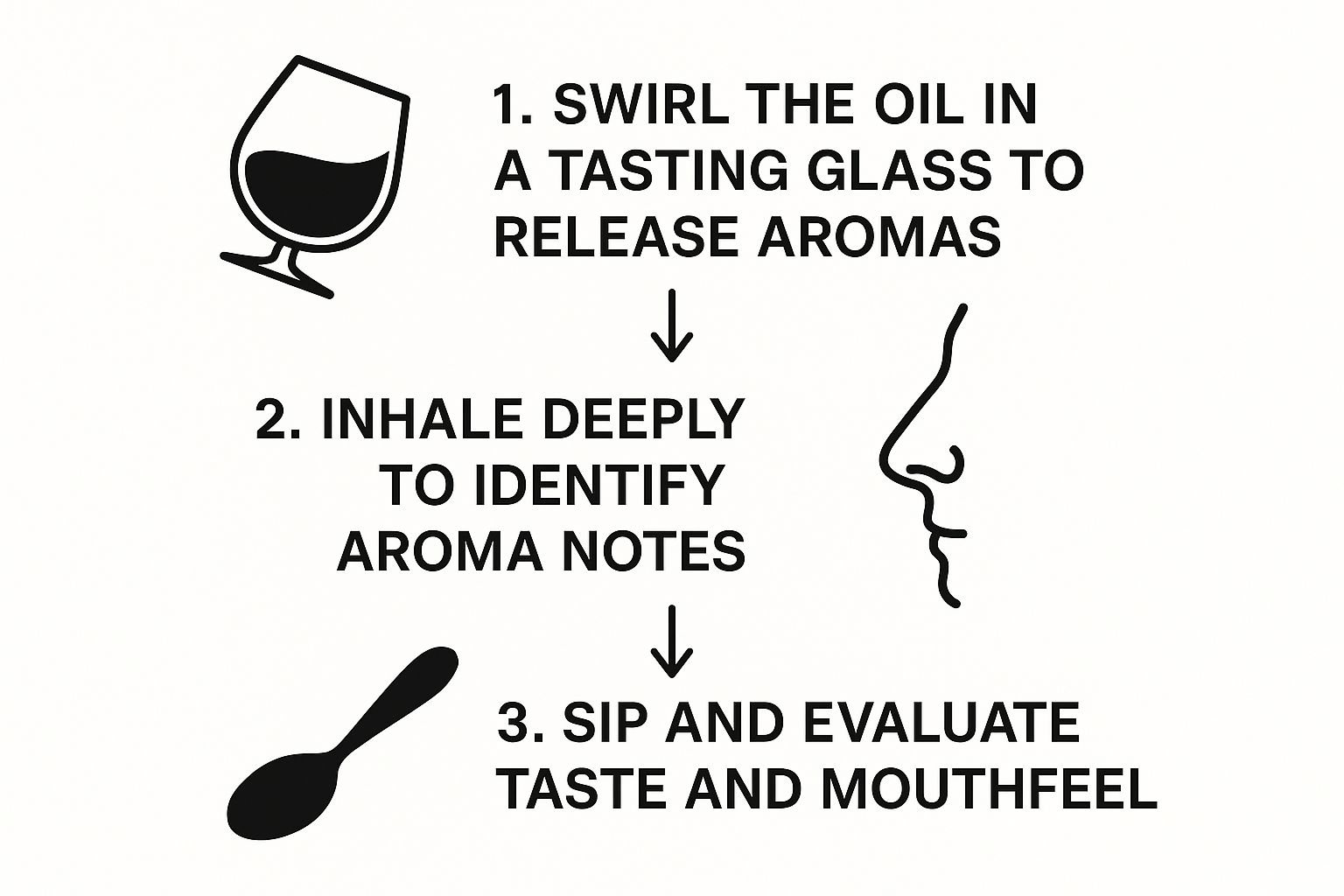 Infographic about how to taste olive oil