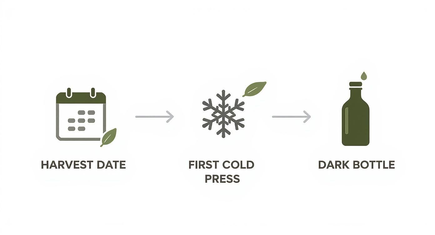 Infographic about extra virgin oil nutrition facts